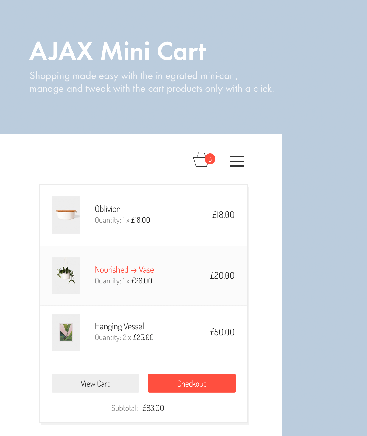 AJAX Mini Cart