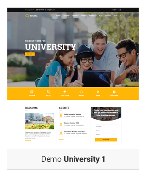 Education WordPress theme - Demo university 1