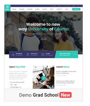 Education WordPress theme - Grad School