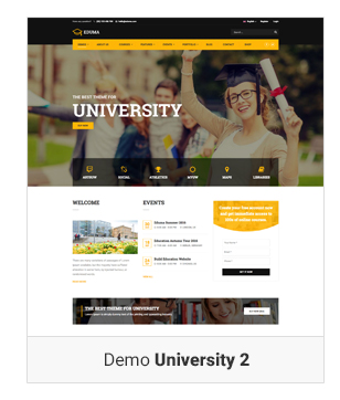 Education WordPress theme - Demo University 2