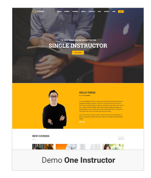 Education WordPress theme - Demo one instructor