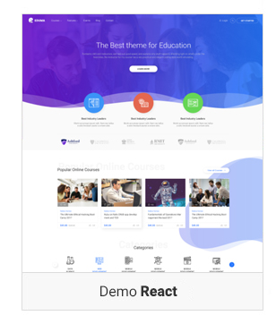 Education WordPress theme - Demo React