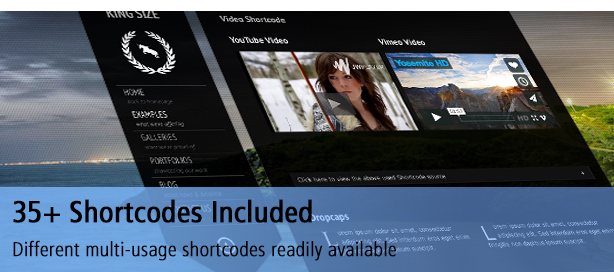 35 Unique Shortcodes Available