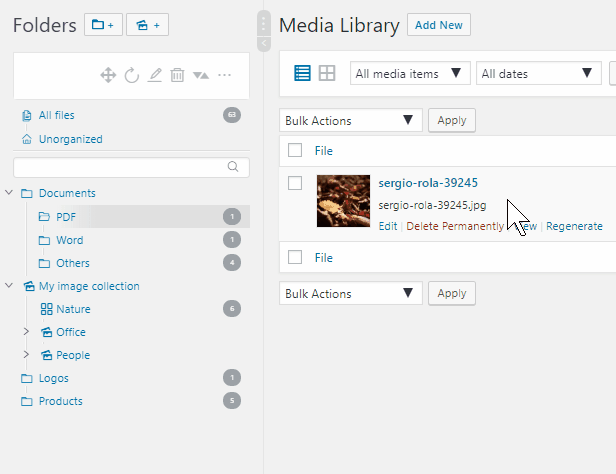WordPress Real Media Library - Media Categories / Folders File Manager - 25