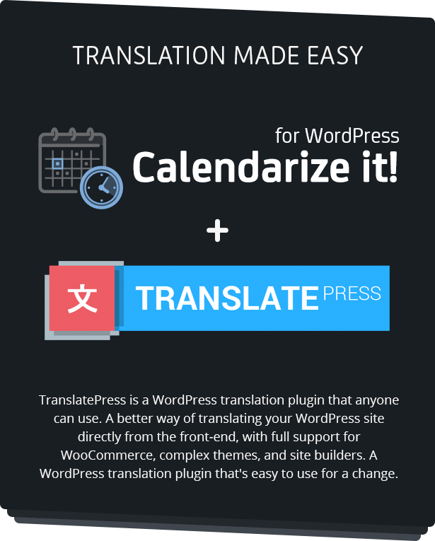 Calendarize it! + TranslatePress - Translation Made Easy