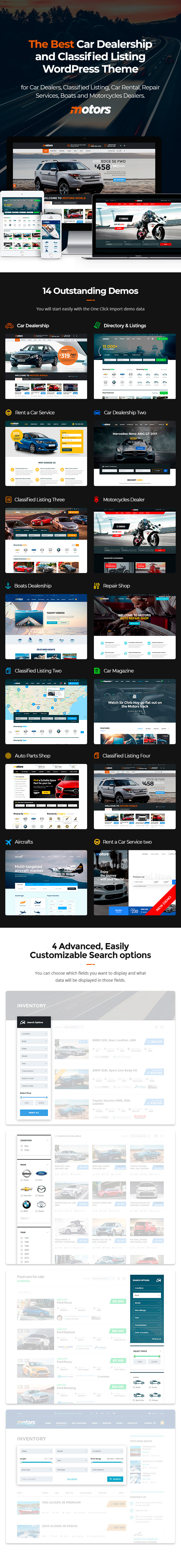 Motors - Car Dealer and Rental, Classified WordPress theme - 4