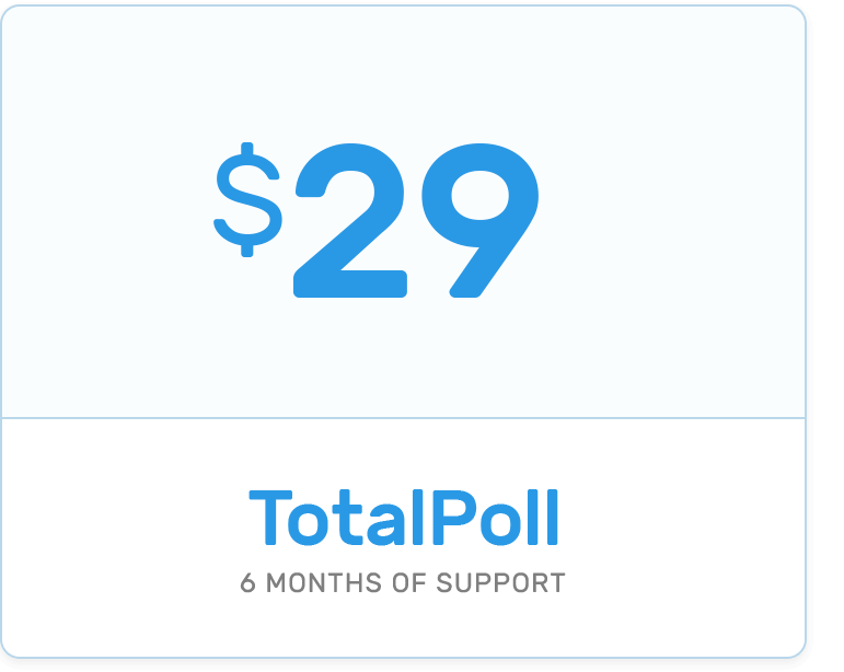 Buy TotalPoll Pro with 6 months of support