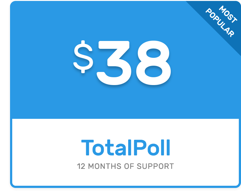 Buy TotalPoll Pro with 12 months of support