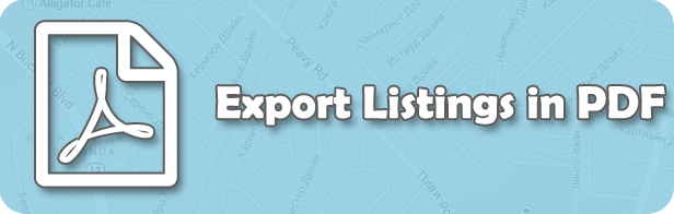 Export Listings in PDF