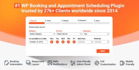 Bookly PRO – Appointment Booking and Scheduling Software System