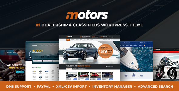 Motors - Car Dealer and Rental, Classified WordPress theme