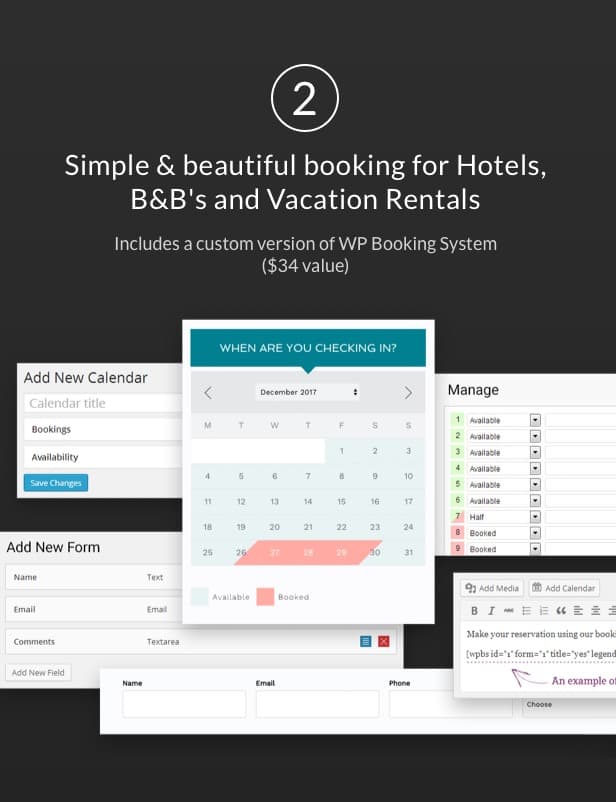 Hotel + Bed and Breakfast Booking Calendar Theme | Bellevue - 3