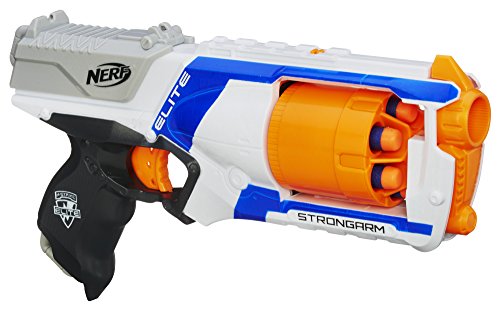 Nerf N Strike Elite Strongarm Toy Blaster with Rotating Barrel, Slam Fire, and 6 Official Nerf Elite Darts for Kids, Teens, & Adults(Amazon Exclusive)
