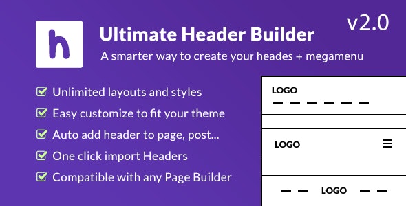 Ultimate Header Builder - Header & MegaMenu Builder for WordPress - CodeCanyon Item for Sale
