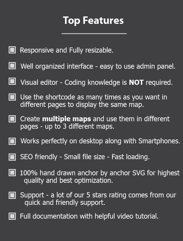 Top features of the map plugin