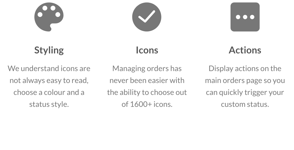 Styling, Icons and Actions