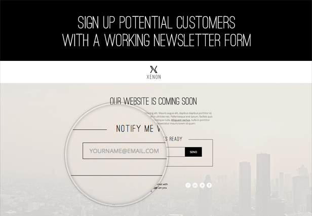 Sign up potential customers with a working newsletter form