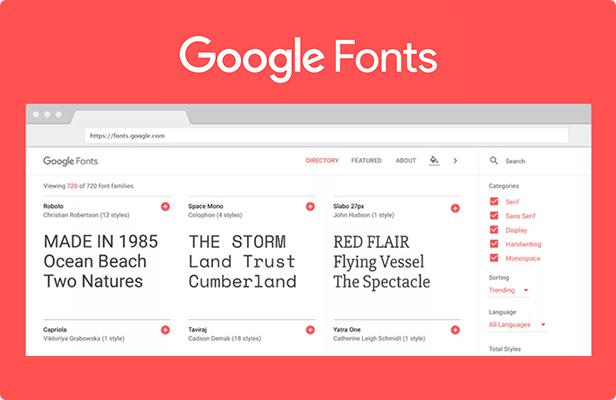 support all google fonts