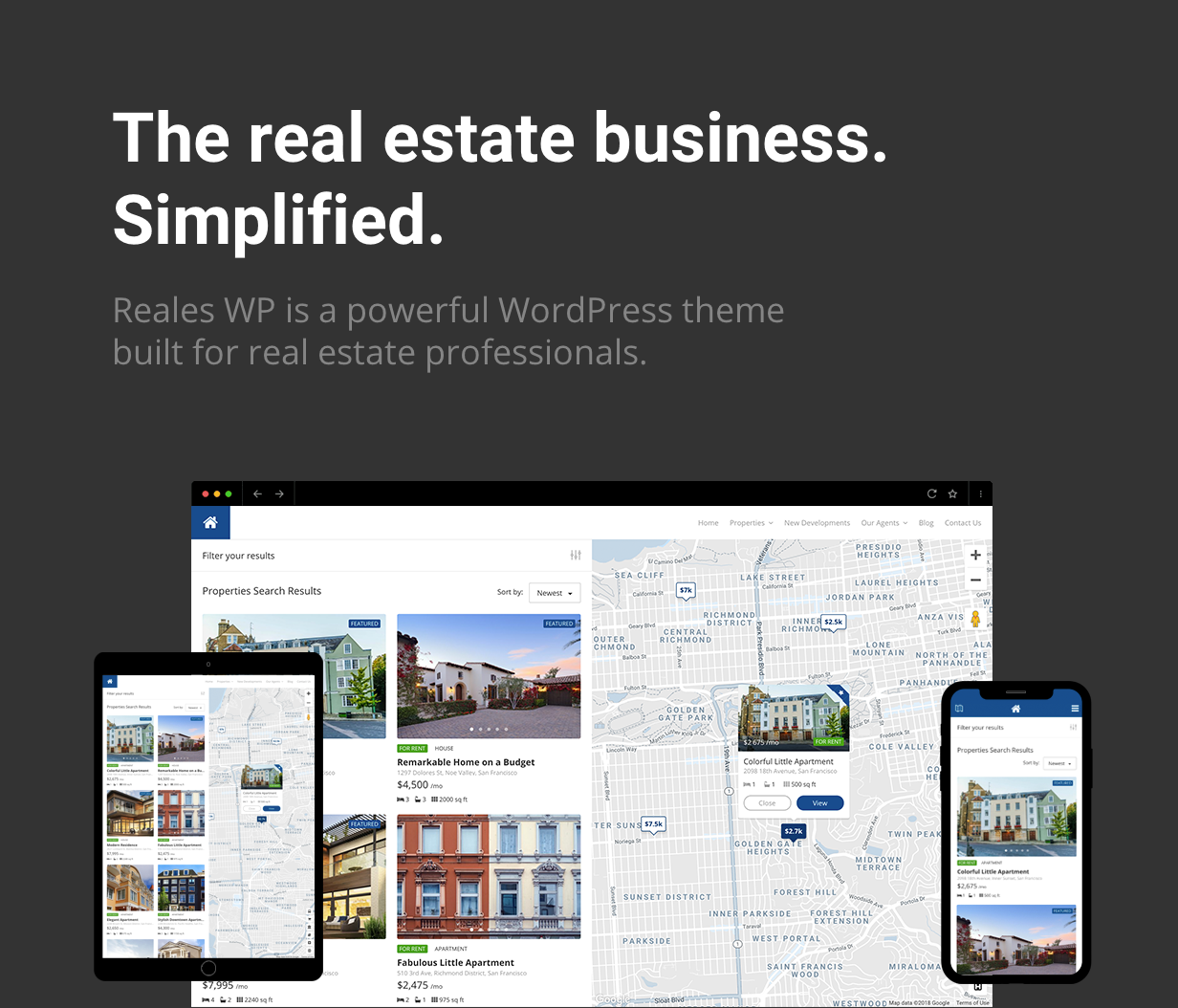 Reales WP - Real Estate WordPress Theme - 1