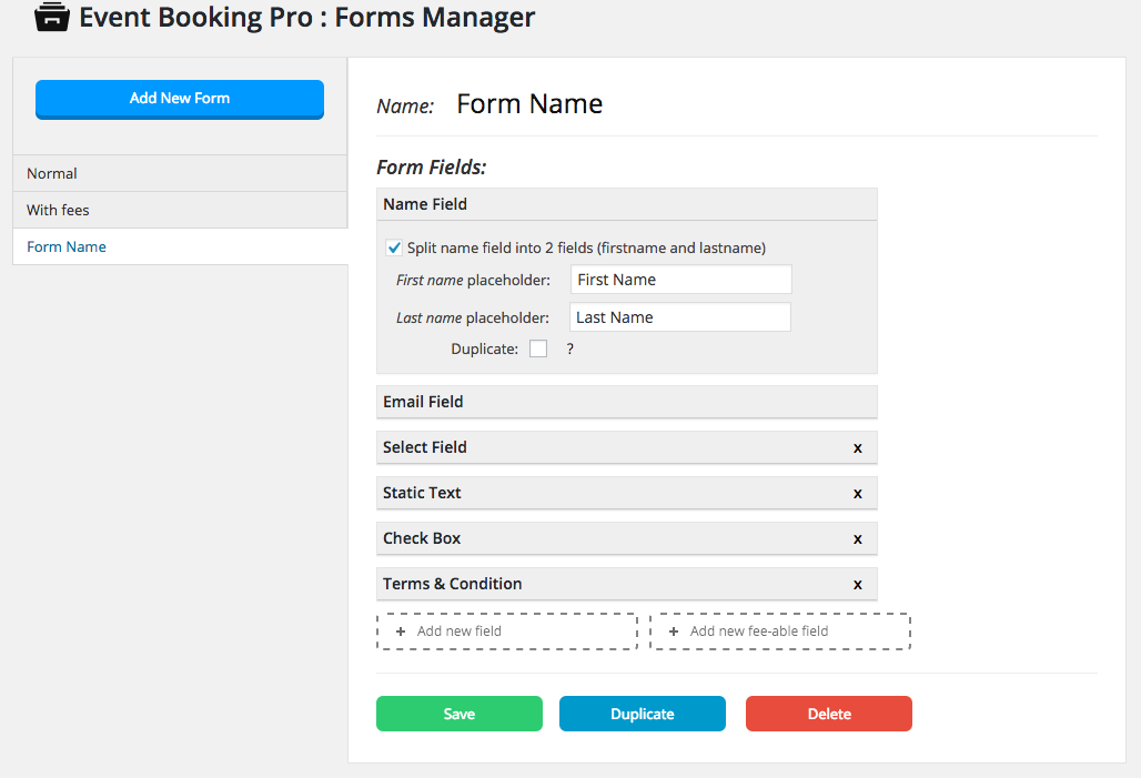 Event Booking Pro: Forms Manager Add on - 3