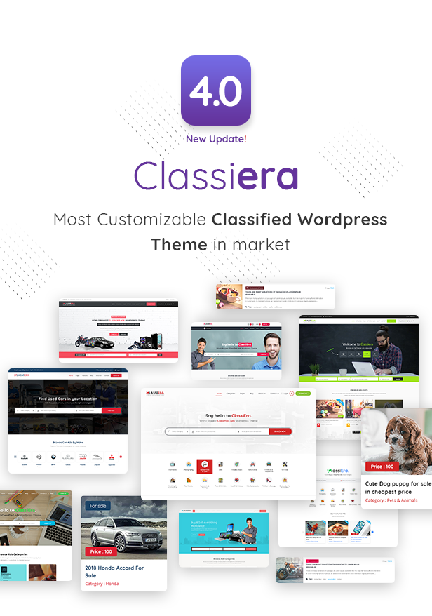Classiera is Biggest Classified WordPress Theme