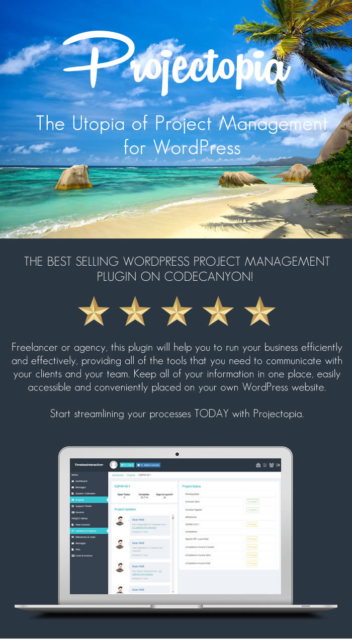 Projectopia - WordPress Project Management Plugin - 1