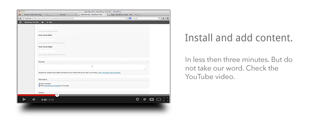 Install and Add Content in Less Then Three Minutes