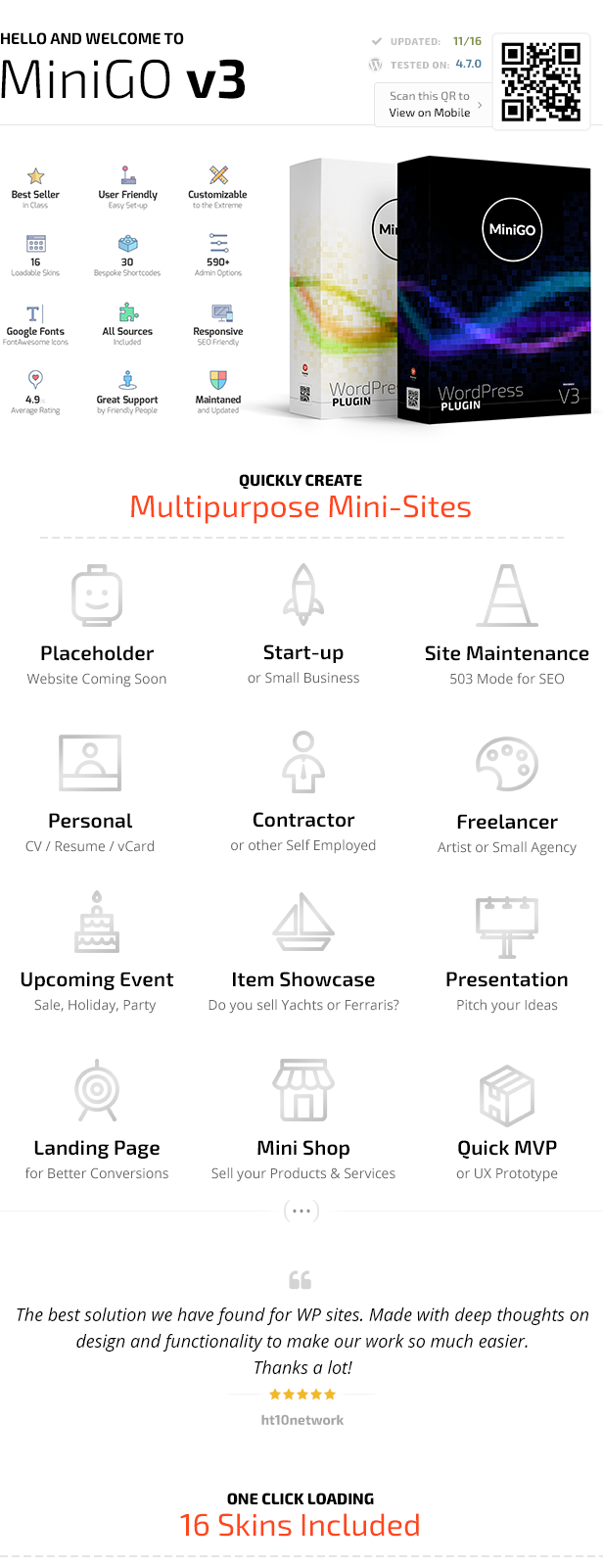 MiniGO - Luxury Mini Site Multi-Purpose Placeholder WP Plugin - 8