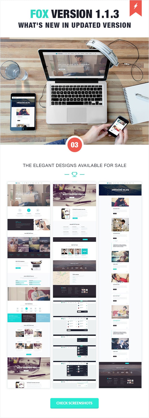 thefox psd template - the best on Envato Market - Themeforest's trending theme