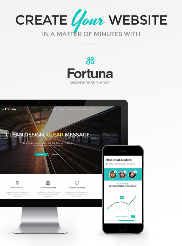 Fortuna - Responsive Multi-Purpose WordPress Theme - 1