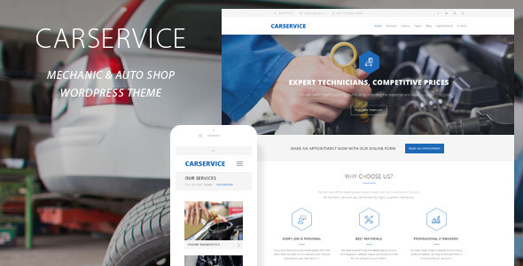 Car Service - Mechanic Auto Shop WordPress Theme