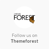 follow us on theme forest