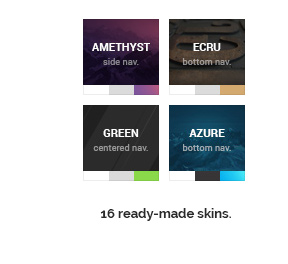 16 ready-made beautiful Skins.