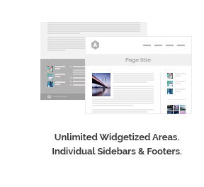 Unlimited Widgetized Areas. Individual sidebars and Footers.