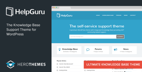 HelpGuru - A Self-Service Knowledge Base WordPress Theme