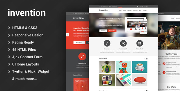 Invention - Responsive HTML5 Template