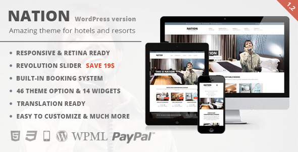 Nation Hotel - Responsive WordPress Theme