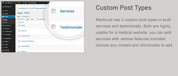 Custom Medical Post Types