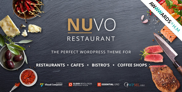 NUVO - Cafe & Restaurant WordPress Theme - Multiple Restaurant & Bistro Demos