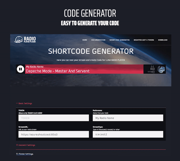 shortcode generator
