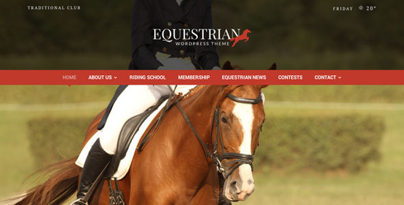 Equestrian - Horses and Stables WordPress Theme