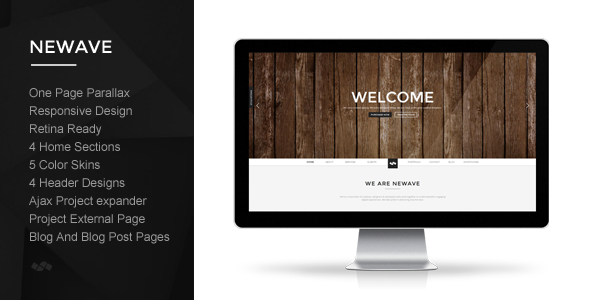 Newave - Responsive One Page Parallax Template