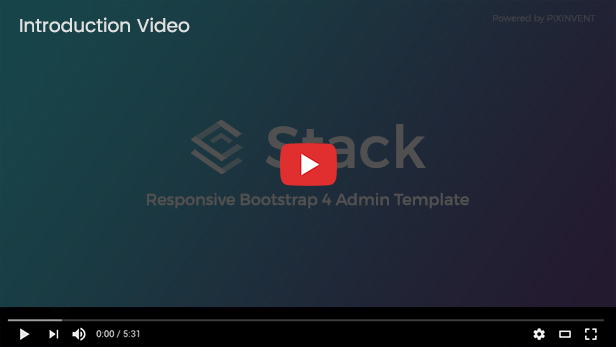 Stack - Responsive Bootstrap 4 Admin Template Youtube Video