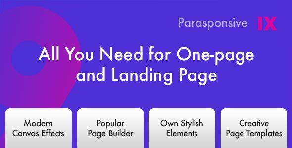 Parasponsive - One-page Landing WooCommerce Theme