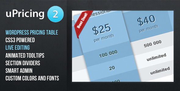 uPricing - Pricing Table for Wordpress