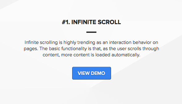 Wordpress template with infinite scrolling pagination