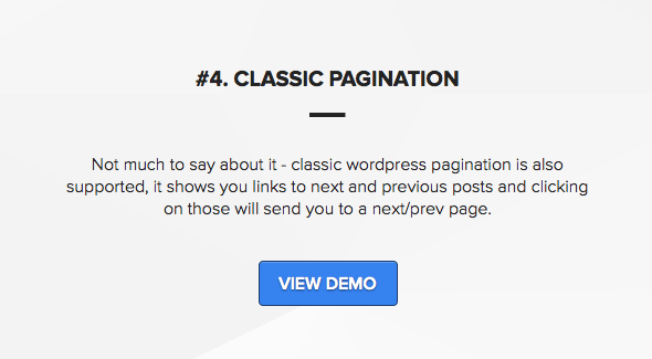 Wordpress theme with ajax pagination
