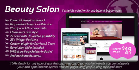 Beauty Salon - Responsive WordPress Template