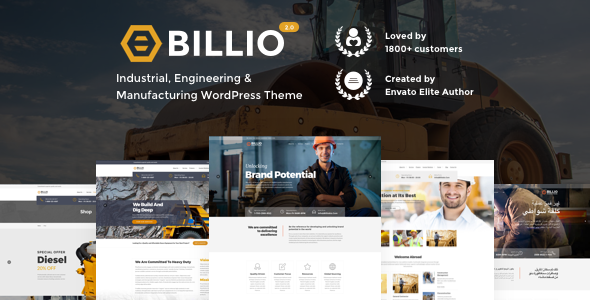 Billio 2.0 - Engineering & Industrial WordPress Theme