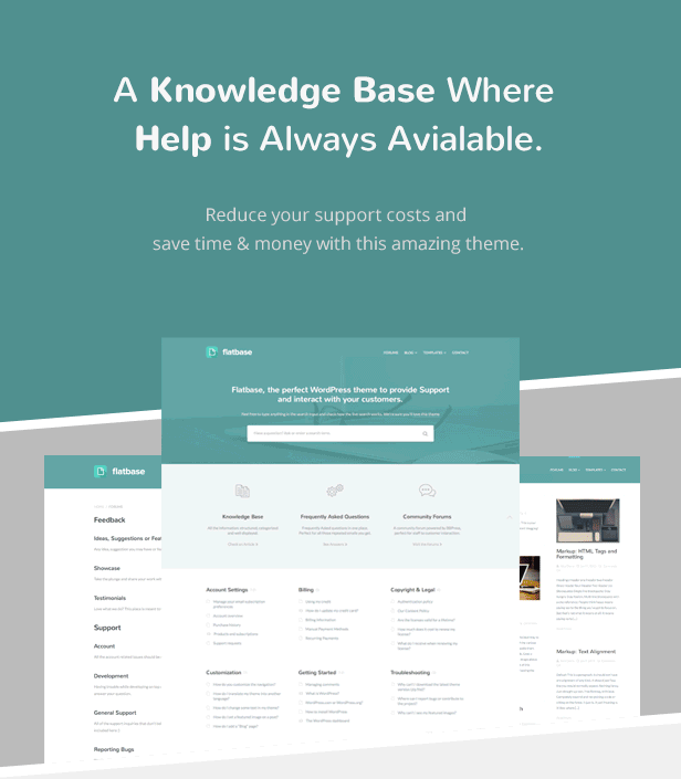 Flatbase - A responsive Knowledge Base/Wiki Theme - 1